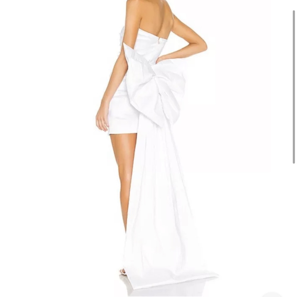 Nookie Adore 2Way Dress White train & bow small